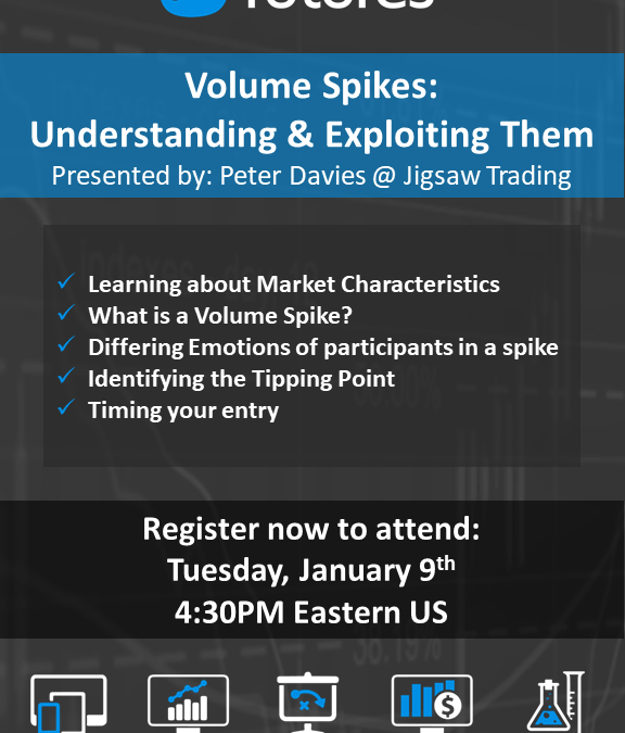 Volume Spikes – Understanding & Exploiting them – 9th Jan, 4:30pm EST